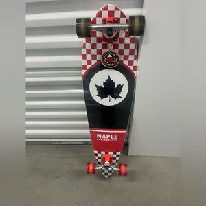 Red and Black Longboard